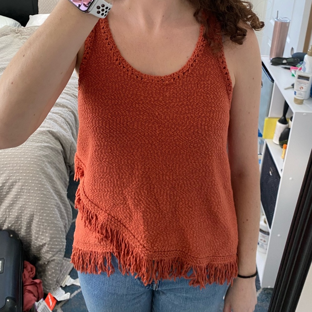 Anthropologie Akemi + Kin Knit Orange Tank